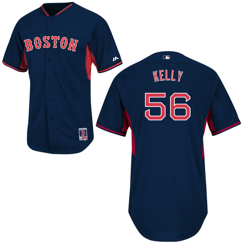 Joe Kelly #56 Youth Baseball Jersey-Boston Red Sox Authentic 2014 Road Cool Base BP Navy MLB Jersey